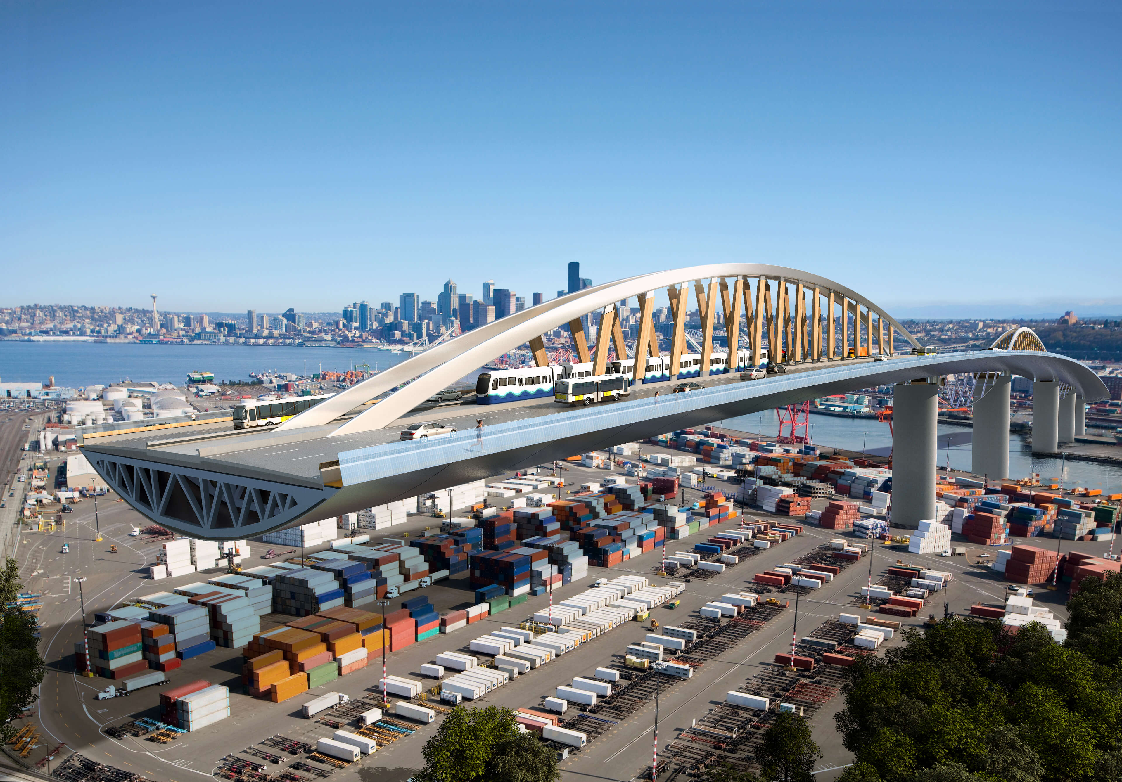 FirstofitsKind TimberSteel Hybrid Bridge Proposed for West Seattle